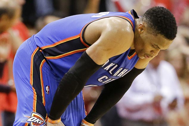 Highest-scoring triple-double in playoffs not enough as Westbrook, Thunder fall into 0-2 hole