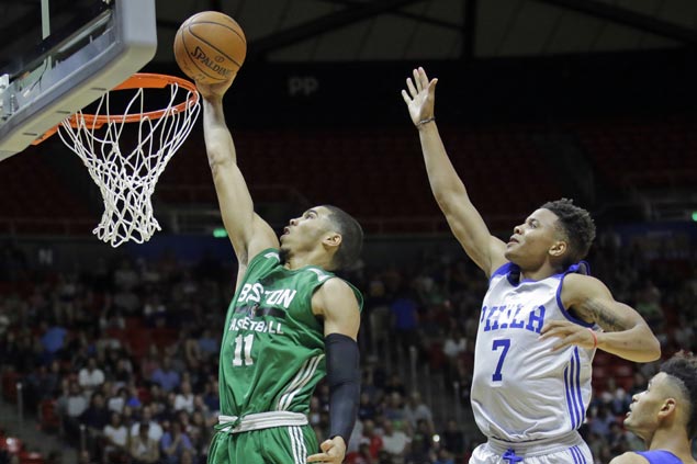 Jayson Tatum hits game-winner in National Basketball Association debut with the Celtics Jayson Tatum hits game-winner in National Basketball Association debut with the Celtics