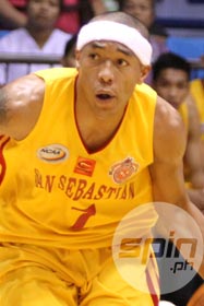 Calvin Abueva will finish out the NCAA season with San Sebastian before officially joining the Aces in the PBA. Photo by Jerome Ascano
