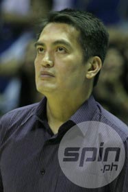 Franz Pumaren hopes his new players can help improve Air21 this season. Photo by Jerome Ascano