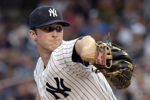 Yankees pitcher Bryan Mitchell hit in face by line drive, has