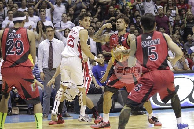 Ronald Tubid nearly cost San Miguel Beer dearly in the final moments of Game Seven when he called a timeout the team no longer had. Ronald Tubid nearly cost San Miguel Beer dearly in the final moments of Game Seven when he called a timeout the team no longer had.