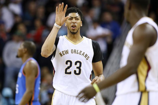 Davis, reserves lead Pelicans past Thunder, 123-119