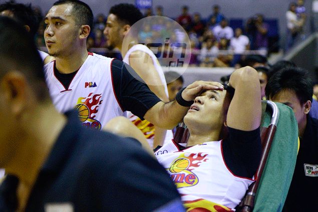 Jericho Cruz was wheeled out of the Big Dome in a stretcher. Dante Peralta