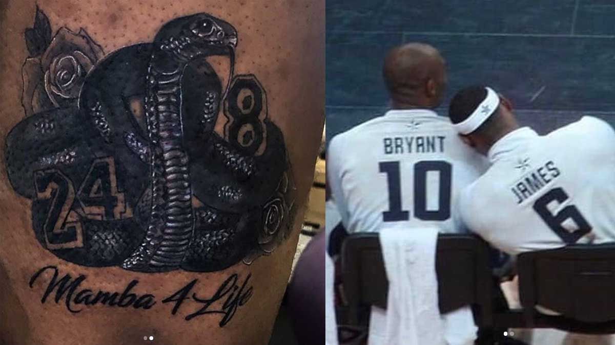 LeBron James gets a new tattoo in memory of Kobe Bryant