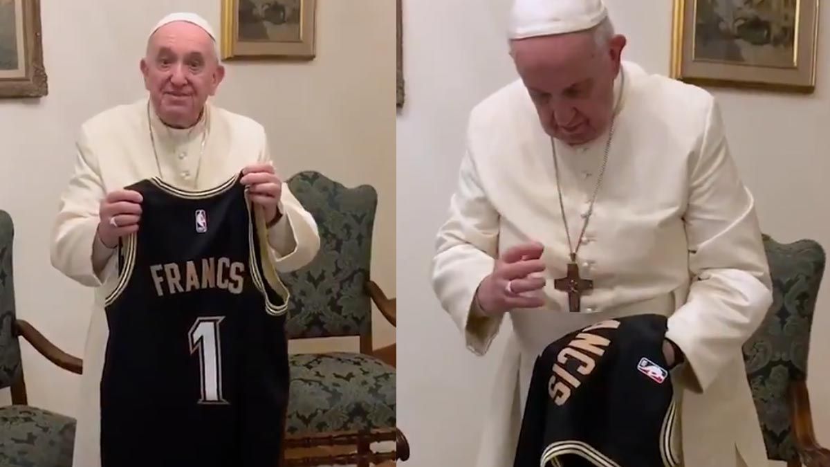 Pope Francis blesses Atlanta Hawks special MLK jersey on civil