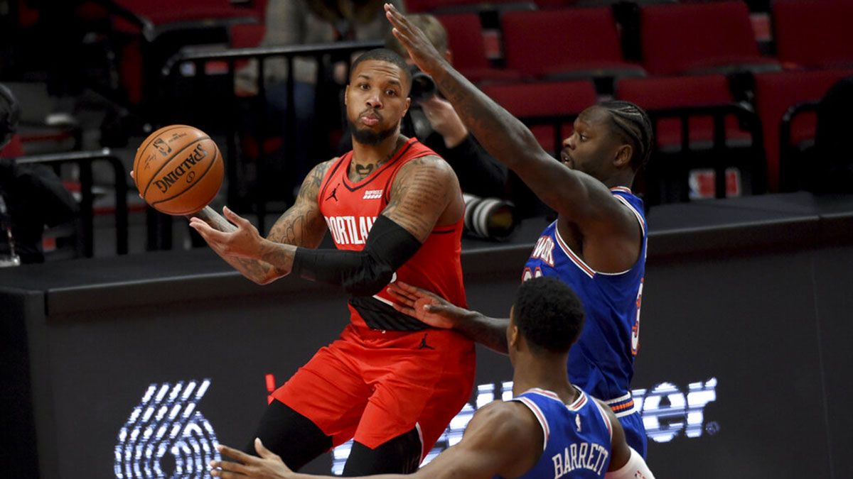 RJ Barrett scores 31, Knicks beat Trail Blazers by 30