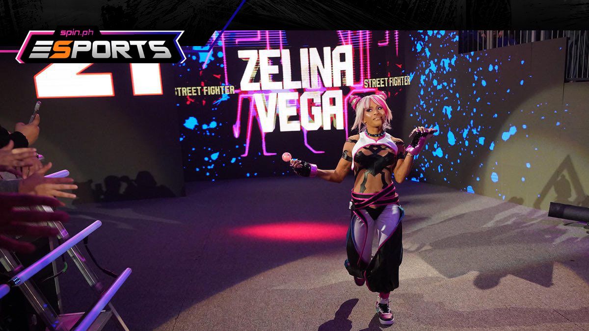 Zelina Vega with Street Fighter cosplay at Royal Rumble