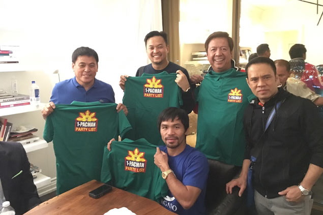 Pacquiao endorses 1Pacman bid for party list seat to help boost sports development