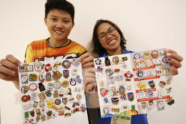 Kirstie Alora, Hidilyn Diaz thrilled to expand pin collection with rare finds from Rio Olympics