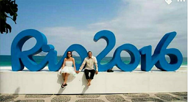 Filipino sports fans travel far to get dream wedding under bright lights of Rio Olympics
