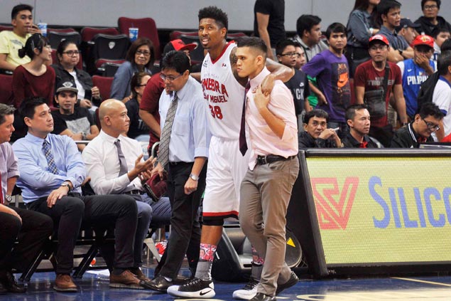 Ginebra's Joe Devance expects to be out around two weeks with plantar fasciitis tear