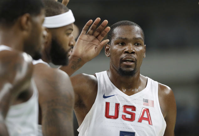 US star Kevin Durant is smiling and having fun - and that's bad news for the opposition