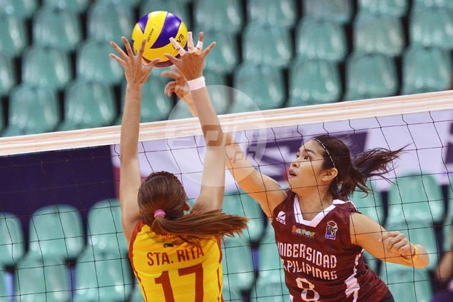 UP Lady Maroons secure semifinal spot in V-League with four-set win over San Sebastian