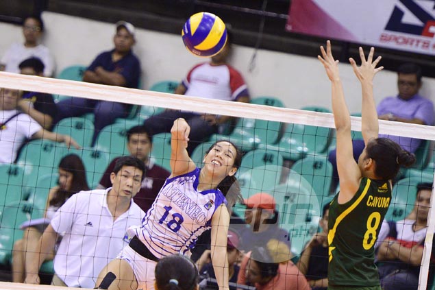 Ateneo Lady Eagles stun top seed FEU, move a win away from V-League Finals