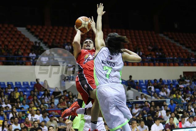 Chris Banchero holds his own against explosive GlobalPort duo Romeo and Pringle