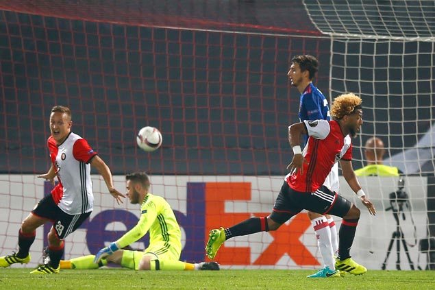Feyenoord stuns depleted Manchester United in Europa League opener