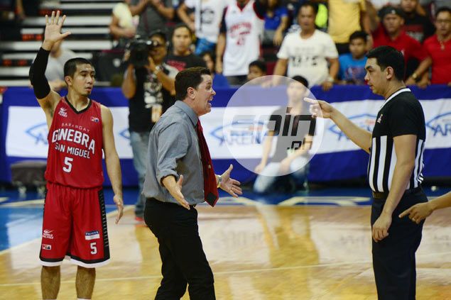 Wondering why referee Edward Aquino isn't officiating in PBA playoffs ...