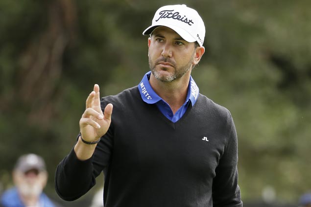 Unable to convert most of his birdie chances, Scott Piercy manages to stay ahead with an eagle