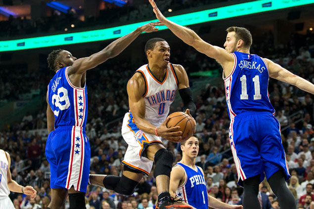 OKC Thunder avoids upset ax, rallies late to turn back Embiid-led Philadelphia Sixers