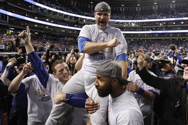 Sky opened up and rain delay helps Chicago Cubs end 108-year drought