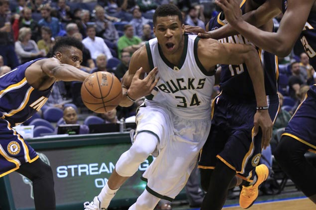 Big games from Antetokounmpo, Parker, Monroe power Milwaukee Bucks past Indiana Pacers