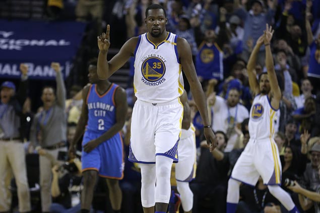 Kevin Durant sizzles in dealing Westbrook, former team first loss as Warriors drub OKC Thunder