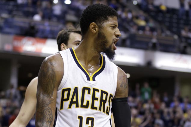 Paul George takes charge late as Pacers outlast win-starved Sixers in OT
