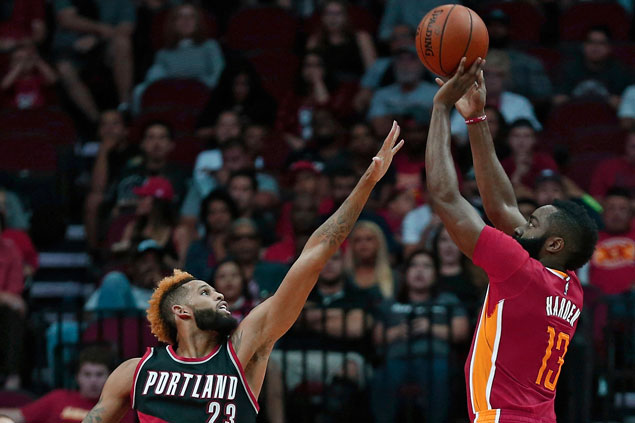James Harden triple-double gets Houston back on winning track as Rockets pummel Blazers