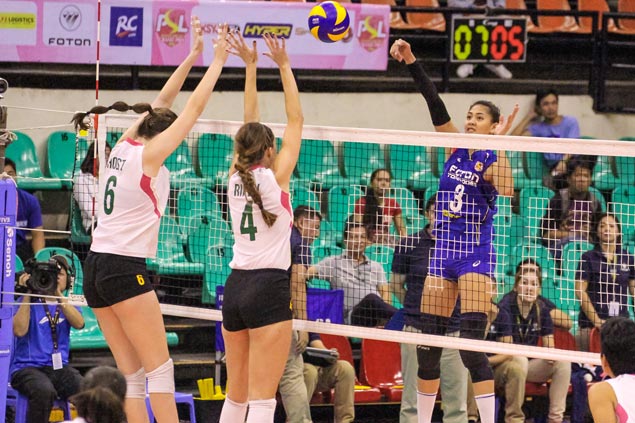 Jaja Santiago returns to help Foton scrape past Army in tough five-setter
