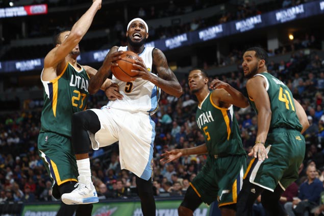 Nuggets bank on balanced attack to deal weary, depleted Jazz their fourth loss in a row