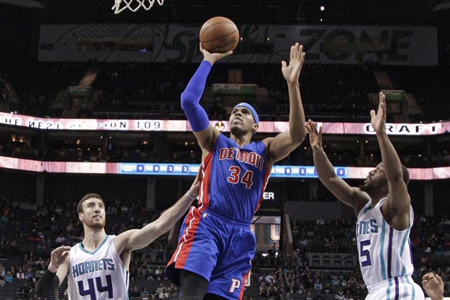 Tobias Harris leads way as Pistons ease to victory over weary Hornets