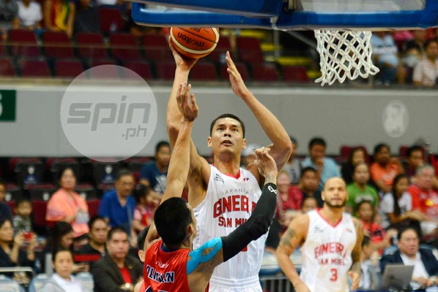 Japeth Aguilar posts double double, leads Ginebra comeback against Rain or Shine