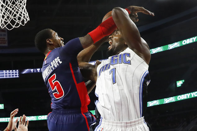 Serge Ibaka shows way as Magic down Pistons and spoil Reggie Jackson's season debut