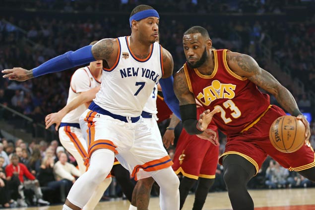 Lebron James denies lobbying for Melo Anthony-Kevin Love trade, calls report 'trash'