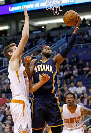 Double-doubles by Paul George, Jeff Teague power Pacers past Suns