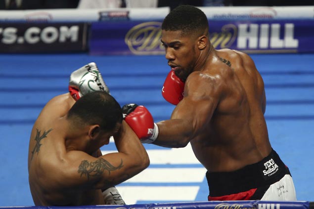 Anthony Joshua sets up bout with Wladimir Klitschko after outclassing Eric Molina to retain heavyweight belt