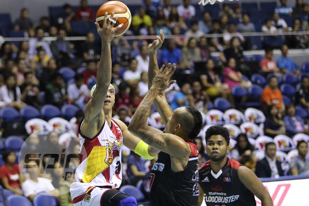 Fajardo, Santos spare San Miguel blushes in close call vs winless Mahindra