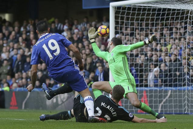 Chelsea win streak now at nine as Costa again saves Blues with late strike against West Brom