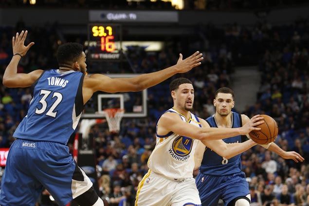Klay Thompson bounces back as Warriors vent ire on Timberwolves