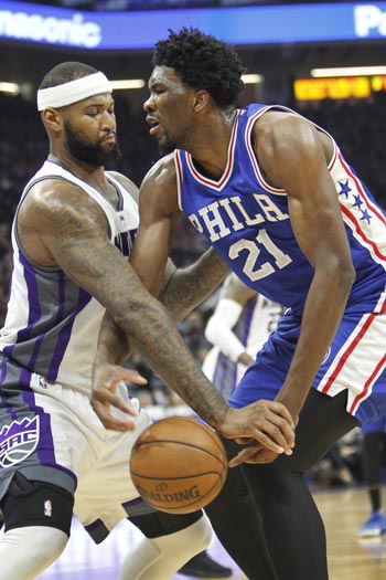 DeMarcus Cousins hits go-ahead triple, makes game-saving block on Joel Embiid as Kings nip Sixers