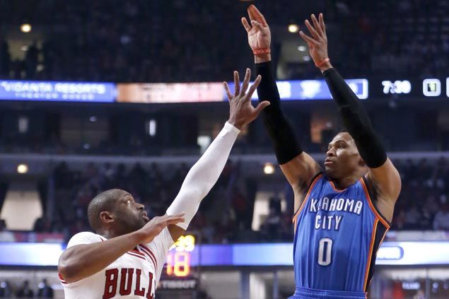 Russell Westbrook flirts with another triple-double as Thunder defeat Bulls