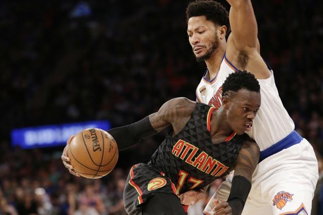 Dennis Schroder hits go-ahead triple as Hawks nip Knicks for second straight victory