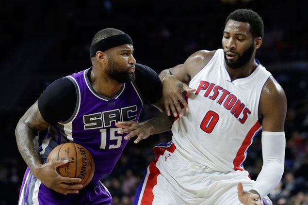 DeMarcus Cousins powers Kings past Pistons to break out of five-game losing slump