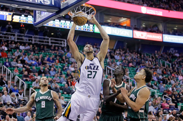 Gordon Hayward, Rudy Gobert show way as Jazz send Bucks to fourth straight loss