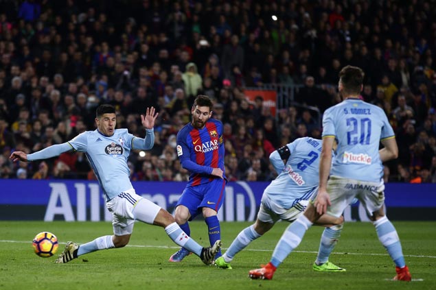 Barca routs Celta to get big boost ahead of Champions League match against PSG