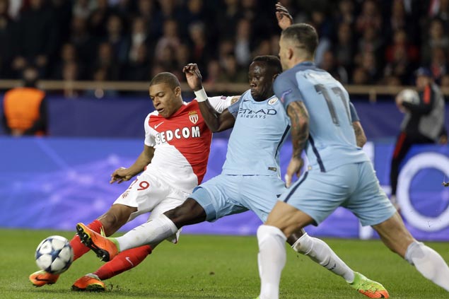 Huge away goals power Monaco past Man City and into last eight of Champions League