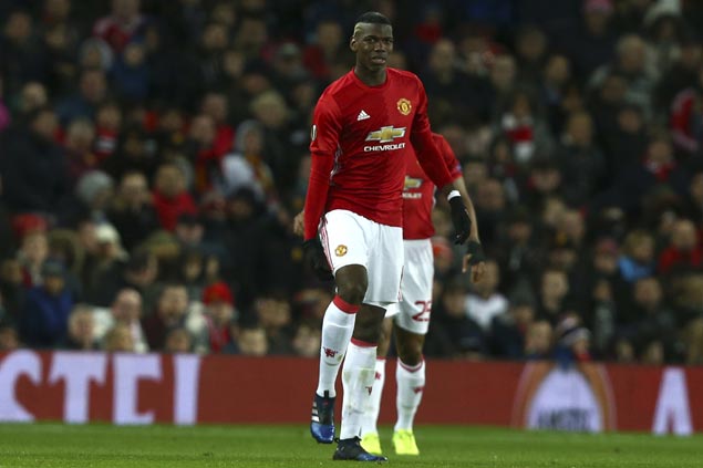 Manchester United downs Rostov to reach Europa League quarters but lose Paul Pogba to injury