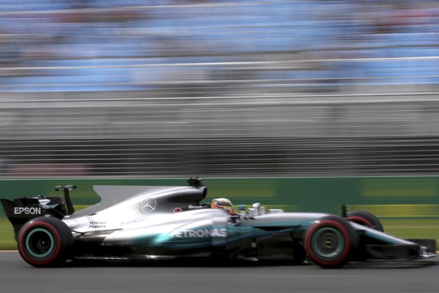 Mercedes' Lewis Hamilton posts fastest time in first practice for new Formula One season