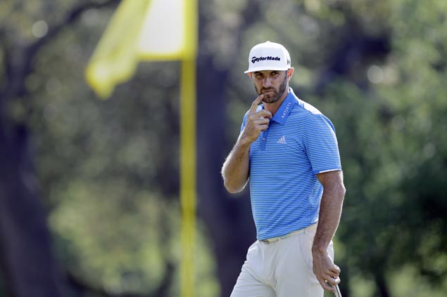 Dustin Johnson shows little rust in return from injury, four shots out of lead at Wells Fargo